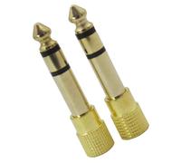 Beaupretty 2pcs Stereo Jack Adapter Metal Audio Plug Male to Female Headphone Connector for Musicians Sound Engineers Mixing Consoles Guitar Amplifiers
