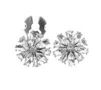 Beaupretty 2pcs Stylish Sunflower Rhinestone Shirt Buttons Decorative Button Covers for Formal Wear Embellishments Flower Shape Rhinestone