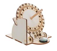 Beaupretty 2pcs Sundial Model Educational for Geography Study Ancient Timekeeping Teaching Aid DIY Assembly Wooden Clock for Childrens Learning