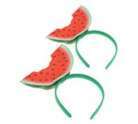 Beaupretty 2pcs Three Watermelon Head Hoop Cute Realistic Simulation Watermelon Hairband Party Head Decor for Carnival Dress-up