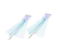 Beaupretty 2pcs Tooth-shaped Fairy Wand for Colorful Sticks Party Dress-up Props for Festivals Performances Eye-catching Holiday Accessory