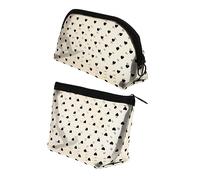 Beaupretty 2pcs Transparent Toiletry Bag Cosmetic Organizer Pouch for Travel Flocking Material Easy Access Zipper Closure for Toiletries Makeup Storage