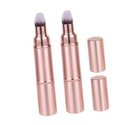 Beaupretty 2pcs Travel Makeup Brushes Retractable Design Foundation Brush and Blush