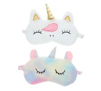 Beaupretty 2Pcs Unicorn Eye Masks Plush Eye Covers for Sleeping Cute and Stylish Eye Protection Soft and Comfortable Eye Sleep Masks for Women for Restful Sleep