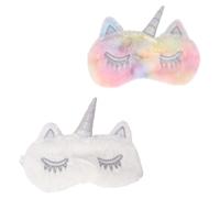 Beaupretty 2pcs Unicorn Sleep Mask Plush Eye Cover for Women Girls Soft Blindfold for Eye Mask Sleep for Women