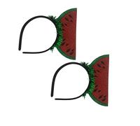 Beaupretty 2pcs Unique Watermelon Design Headbands Brushworks Hair Hoops for Hair Accessories