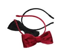 Beaupretty 2pcs Velvet Double-layer Bow Hair Accessories Elegant Women Headbands Bowknot for Work and Party Occasions
