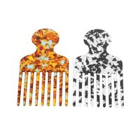 Beaupretty 2pcs Vibrant Acetate Hair Parting Combs Static Styling Teasing Balayage Tools for Afro Beard Curly Hair Men Women Salon and Home Use