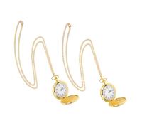 Beaupretty 2pcs Vintage Quartz Pocket Watch Necklace for Women Oversized Dial with Polished Dual Sided Smooth Finish Elegant Retro Pendant Chain Classic Timepiece for Everyday and Formal Wear