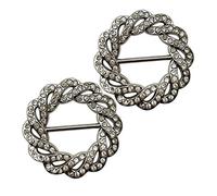 Beaupretty 2pcs Waist Button Scarf Rings Brooch Pin Buckle for Silk Scarves Shirts and Hats Stylish and Versatile Accessory for Various Occasions