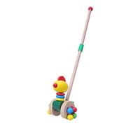 Beaupretty 2pcs Walker Wooden Trolley Detachable Pushing for Early Childhood Bright Cartoon Design with Long Handle Easy to Install Walking Aid