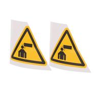 Beaupretty 2pcs Watch Your Head Warning Stickers Triangle Caution Signs for Machinery Workshops Safety Alert