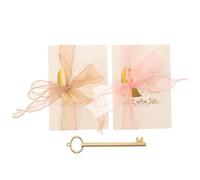 Beaupretty 2pcs Wedding Vow Cards Wedding Vow Brochures Delicate Paper Not Easy to Deform Adding A Romantic Atmosphere for Important Occasions
