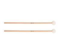 Beaupretty 2Pcs White Felt Head Timpani Mallets with Wooden Handles, Professional Percussion Drum Sticks for Orchestra and Marching Band Accessories