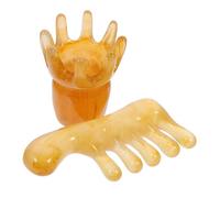 Beaupretty 2Pcs Wide Tooth Massage Comb Handheld Scalp Massager for Head Care Comfortable Gua Tool for Neck and Back Relaxation Non Tangling Design for Home and Travel Use