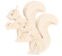 Beaupretty 2pcs Wooden Animal Puzzle DIY Self-assembling Squirrel Model Educational Cognitive Development Jigsaw for Interaction and Desk Decoration