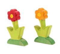 Beaupretty 2pcs Wooden Flower Building Blocks Fine Carved DIY Micro Landscape for Boys and Educational Plaything Enhancing Creativity and Spatial Skills Eco Friendly Flower Decor for Family