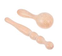 Beaupretty 2pcs Wooden Massage Sticks Handheld Portable Massager for Neck Back Foot Relief Ergonomic Design Durable Craftsmanship Compact Tool for Muscle Relaxation