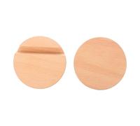 Beaupretty 2pcs Wooden Phone Holder Stand Mobile Phone Bracket Simple Round Desktop Cell Rack for Watching Videos Live Streaming and Use