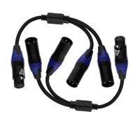 Beaupretty 2pcs Xlr Audio Cable Pin Male to Female Splitter for Microphone Instrument Cables