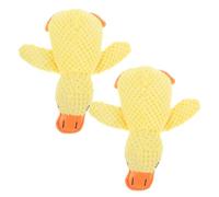 Beaupretty 2pcs Yellow Duck for Small Dogs and Puppies, Plush Squeaky Chew with Interactive Sound, Realistic Design for Indoor and Outdoor Exercise and Fun