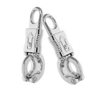 Beaupretty 2pcs Zinc Alloy Dog Leash Snap Hooks Secure Pet Leash Attachments with Quick Release Traction Buckle Double Safety Metal Hardware for DIY Clasps