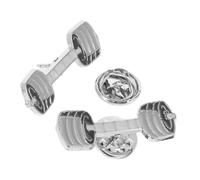 Beaupretty 2pcs Zinc Alloy Dumbbell Brooch with Enamel Finish Funny Cartoon Fitness Pins for Backpacks Motivational Lapel Pin Badges for Women Students Stylish Accessories