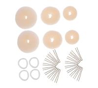 Beaupretty 2sets Bun Maker Kit U-shaped Hairpins Elastic Hair Ties for Easy Styling for Updos and Messy Buns Hair Accessories for Women and Girls