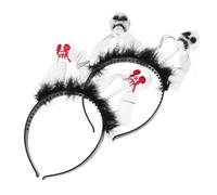 Beaupretty 2sets Cosplay Headband Skull Headband for Women Halloween Hair Accessory 2pcs*2