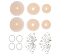 Beaupretty 2sets Hair Hair Bun Maker DIY Styling Curler U-shaped Donut Bun Makers Elastic Bands for Ponytail Holder