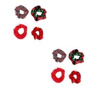 Beaupretty 2sets Large Hair Ropes Hair Rings Christmas Ties Accessories for Women Girls 3pcs*2