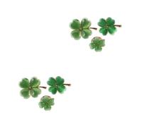 Beaupretty 2sets Leaf Brooch Pins for Women Securely Fastening Shawl Collar Decorative Pin Buttons for Cardigans Dresses DIY Craft Luck Charm Design Green 3pcs*2
