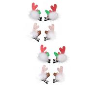 Beaupretty 2sets Vintage Christmas Hairpins Antlers Shaped Hair Clip Headwear Decor Perfect for Christmas Dress up 2pairs*2