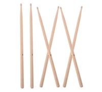 Beaupretty 3 Pairs Maple Wood Drum Sticks for Drumming Practice and Performance Comfortable Grip Durable Construction for All Genres for Drummers