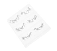 Beaupretty 3 Pairs Natural False Eyelashes with Transparent Band Handmade Eye Lash Kit for Defined Volume Thick Realistic Lashes for Women Eye Makeup