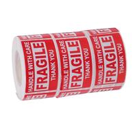Beaupretty 3 Rolls Fragile Handling Labels Self-Adhesive Warning Stickers for Shipping Glass Electronics Packaging with Strong Adhesive and Fragile Care Instructions
