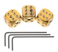 Beaupretty 3 Set Dice Volume Control Guitar Knobs with Wrench, Metal Dice Shape Knobs for Electric and Acoustic Guitars, Prevents Slippage with Tactile Feedback, Stylish and Unique Design
