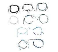 Beaupretty 3 Sets Colorful Bohemian Anklet Bracelet Set Weaving Jewelry for Women Durable Beach Wrist Chain Stackable Foot Chain for Summer Style