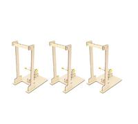 Beaupretty 3 Sets Hand- Assembly for DIY Crane Model Mechanical Engineering Teaching Tools for Physical Mechanics Puzzle Building Kit DIY Building Wooden