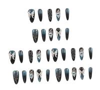 Beaupretty 3 Sets Long Fake Nails Self-adhesive Nail Stickers Decorative Set for Halloween