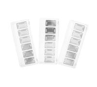 Beaupretty 3 Sets Transparent Eyeshadow Palette Organizer Acrylic Makeup Container for DIY Lipstick Blush Pigment Mixing Portable Empty Palette Box