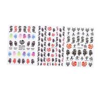 Beaupretty 3 Sheets Chinese Style Nail Art Decals Self Adhesive Dragon Nail Stickers Colorful Fingernail Decor for DIY Manicure at Home Gift