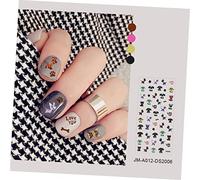 Beaupretty 3 Sheets Nail Art Stickers Safe Self Adhesive Fingernail Decals for DIY Manicure Cartoon Puppies Design for Nail Decoration