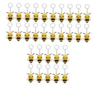 Beaupretty 30 pcs Cute Bee Keychain Cartoon Bee Pendant Bag Backpack Decorations for Birthday Shower Gifts
