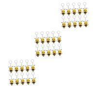 Beaupretty 30 pcs Cute Bee Pendant Keychain Cartoon Bee Decor for Bag Car Wallet Party Favors Non Fading Hanging Keyring Family and Friends