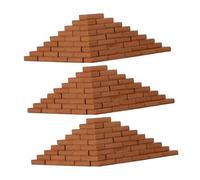 Beaupretty 300pcs Scale Miniature Red Bricks for Dollhouse Garden Decoration Realistic Tiny Bricks with Smooth Edges for DIY Landscaping Model Building and Office Desk Crafts