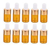Beaupretty 30pcs 2ml Glass Dropper Bottles with Orange Caps, Mini Travel Size Essential Oil Dispenser Container, Refillable Glass Bottles with Dropper for Cosmetics and Aromatherapy