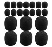 Beaupretty 30Pcs Black Foam Windscreens for Headset Microphones 30X22X8Mm Mini Mic Covers Sponge Protection for Headset Mic in Live Performance and Recording