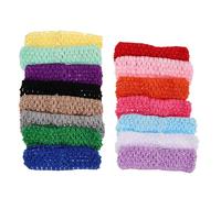 Beaupretty 30pcs Elastic Crochet Headbands for Women Soft Stretch Knit Hair Bands Colorful Retro Knitted Hair Accessories for Outdoor Sports Halloween Costume Festival and Daily Wear