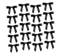 Beaupretty 30Pcs Elegant Bow Wine Glass Decoration Black Bows for Easy Decoration Sturdy Polyester for Parties and Romantic Dinners Glass Recognition and Style